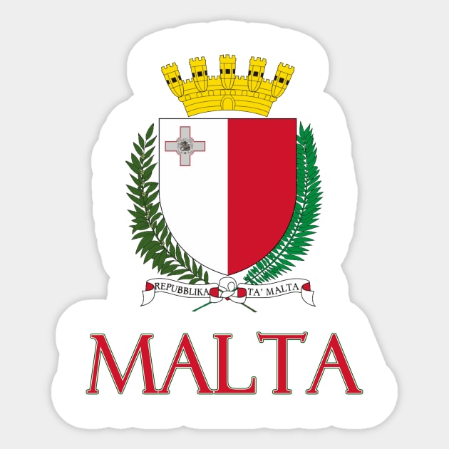 Malta - Coat of Arms Design Sticker by Naves